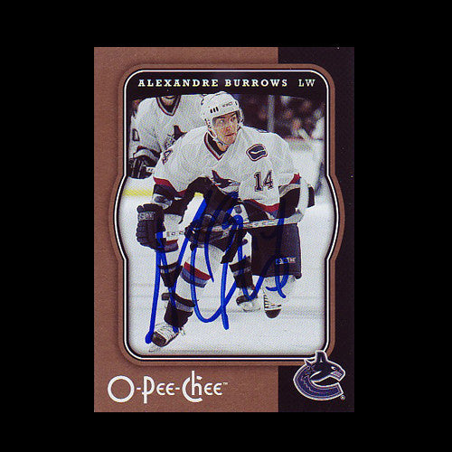 Alexandre Burrows Vancouver Canucks Autographed Card