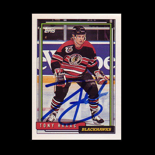 Tony Hrkac Chicago Blackhawks Autographed Card