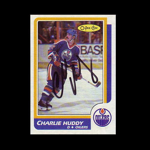Charlie Huddy Edmonton Oilers Autographed Card