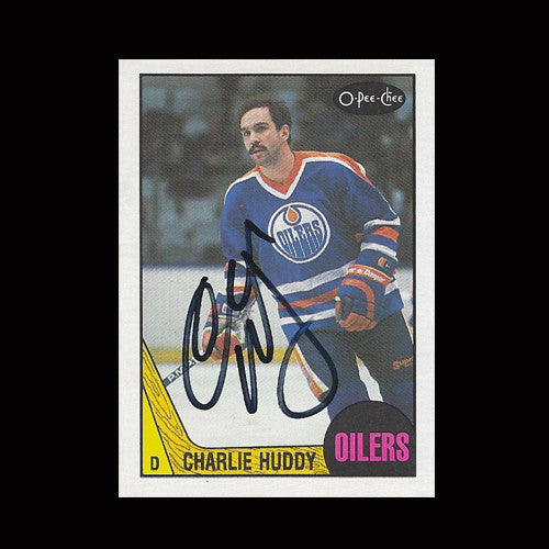 Charlie Huddy Edmonton Oilers Autographed Card