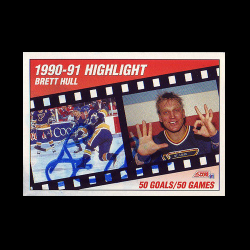 Brett Hull St. Louis Blues Autographed Card