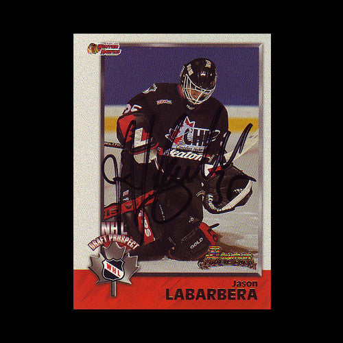 Jason Labarbera Portland Winterhawks Autographed Card