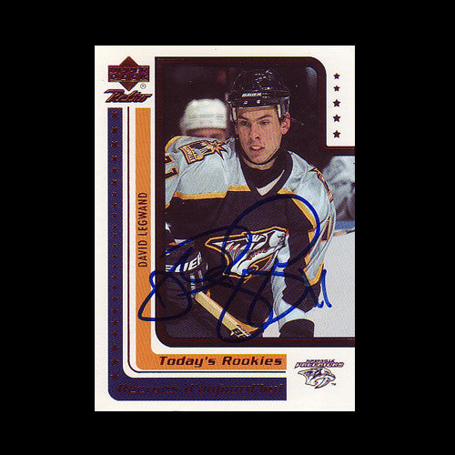 David Legwand Nashville Predators Autographed Card