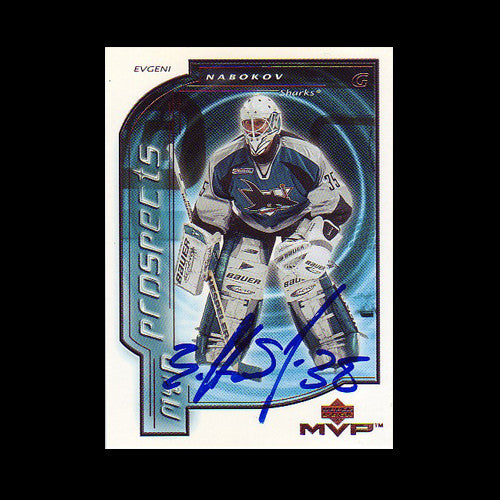 Evgeni Nabokov San Jose Sharks Autographed Card