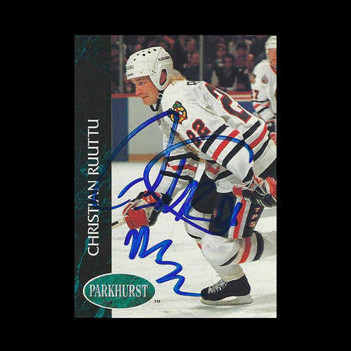 Christian Ruuttu Chicago Blackhawks Autographed Card