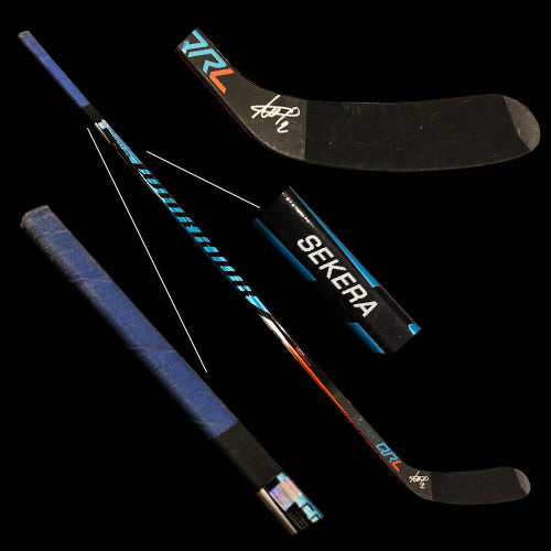 Andre Sekera Autographed Warrior Covert QRL Game Used Stick