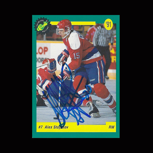 Alex Stojanov Hamilton Bulldogs Autographed Card