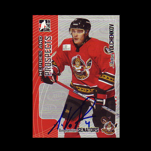 Anton Volchenkov Binghamton Senators Autographed Card
