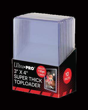 3" x 4" Super Thick 130 Pt Toploader 10ct