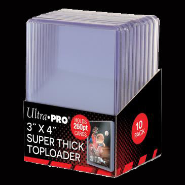 3" x 4" Super Thick 260 Pt Toploader 10ct