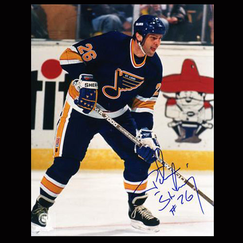 Peter Stastny St. Louis Blues Autographed Action 8x10 Photo