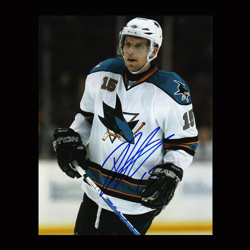 Dany Heatley San Jose Sharks Autographed Heads-Up 8x10 Photo