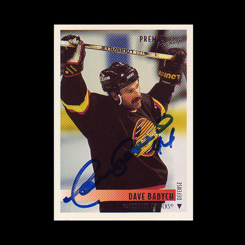 Dave Babych Vancouver Canucks Autographed Card