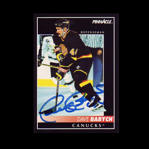 Dave Babych Vancouver Canucks Autographed Card