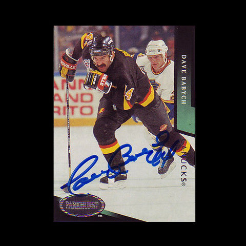 Dave Babych Vancouver Canucks Autographed Card