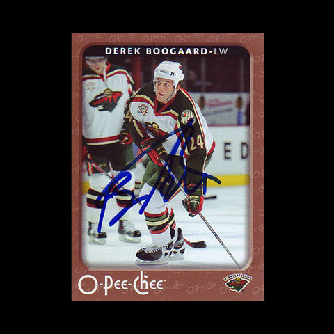 Derek Boogaard Minnesota Wild Autographed Card