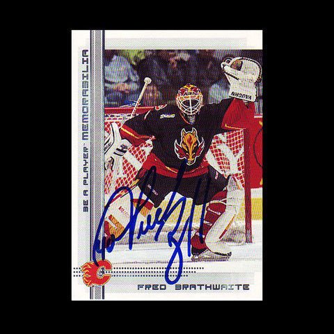 Fred Brathwaite Calgary Flames Autographed Card