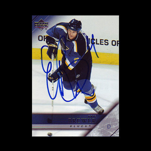 Eric Brewer St. Louis Blues Autographed Card