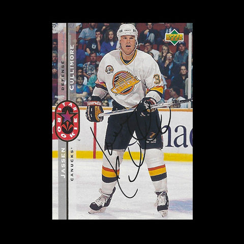 Jassen Cullimore Vancouver Canucks Autographed Card