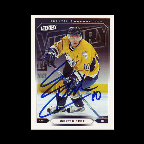 Martin Erat Nashville Predators Autographed Card
