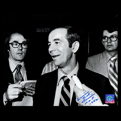 Emile Francis Chicago Blackhawks Autographed & Inscribed 8x10 Photo