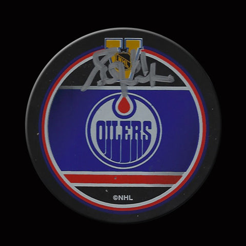 Grant Fuhr Edmonton Vintage Oilers Autographed Puck