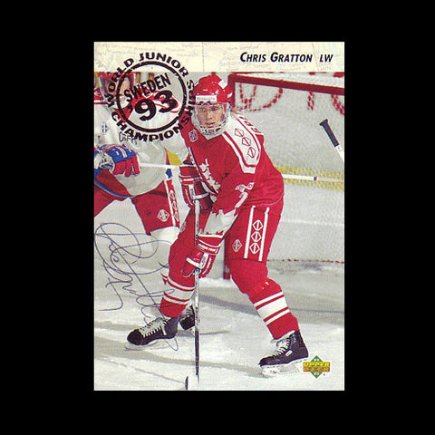 Chris Gratton Team Canada Autographed Card