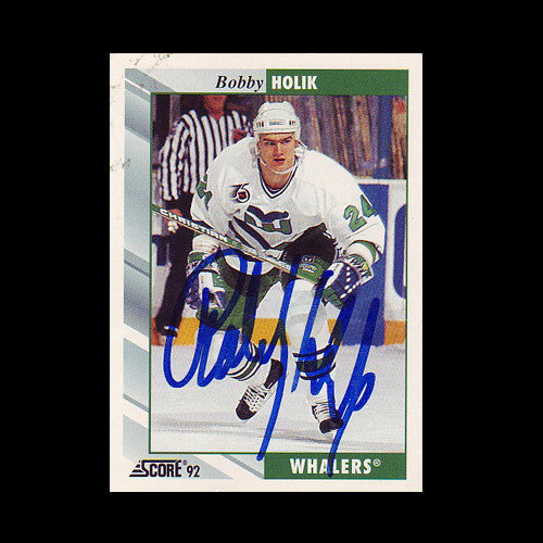 Bobby Holik Hartford Whalers Autographed Card