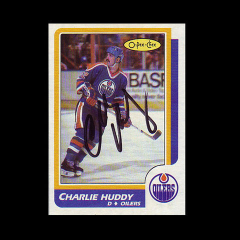 Charlie Huddy Edmonton Oilers Autographed Card