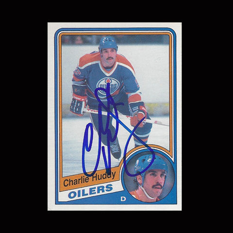 Charlie Huddy Edmonton Oilers Autographed Card