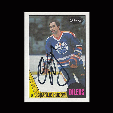 Charlie Huddy Edmonton Oilers Autographed Card
