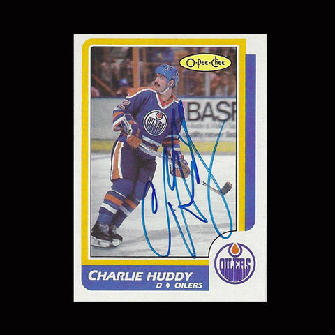 Charlie Huddy Edmonton Oilers Autographed Card