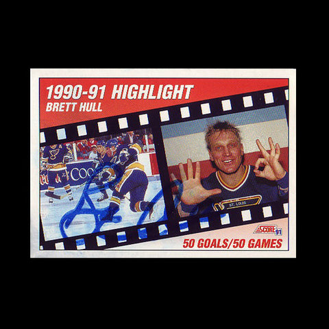 Brett Hull St. Louis Blues Autographed Card