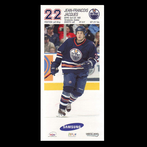 J.F. Jacques Edmonton Oilers Team Card