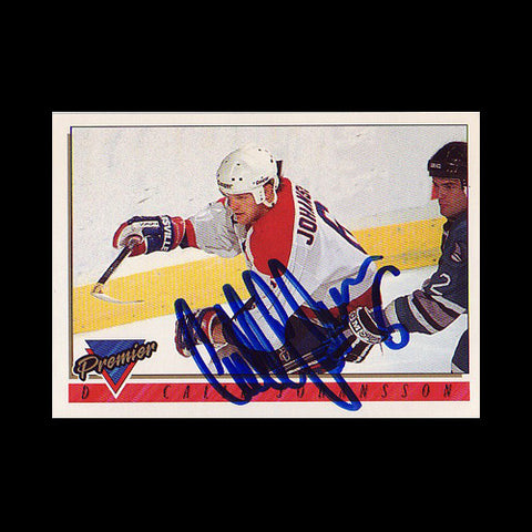 Calle Johansson Washington Capitals Autographed Card