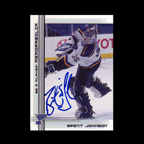 Brent Johnson St. Louis Blues Autographed Card