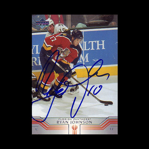 Ryan Johnson Florida Panthers Autographed Card