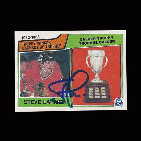 Steve Larmer Chicago Blackhawks Autographed Card
