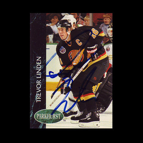 Trevor Linden Vancouver Canucks Autographed Card