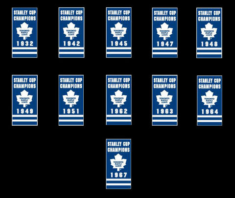 Toronto Maple Leafs Complete Set of 11 Stanley Cup Banner Pins