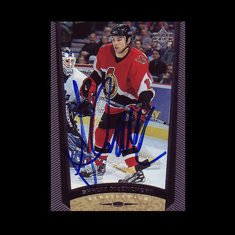 Shawn McEachern Ottawa Senators Autographed Card