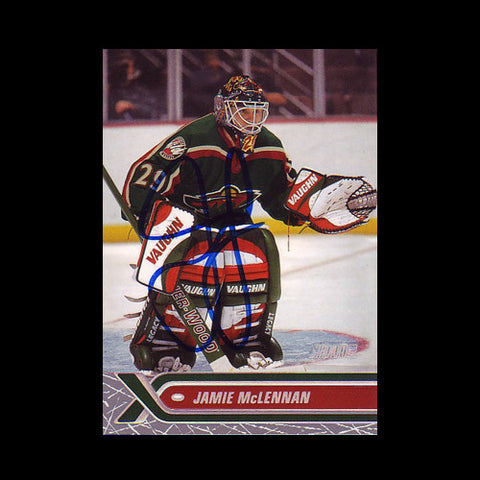Jamie McLennan Minnesota Wild Autographed Card