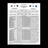 MATTHEW BENNING Autographed Goal Puck With CONNOR MCDAVID Assist From November 13, 2018 vs Canadiens