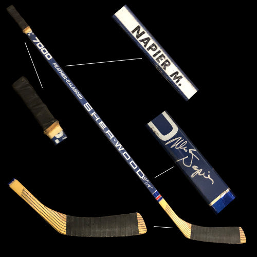 Mark Napier Autographed Sherwood Edmonton Oilers Game Used Stick