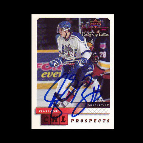 Taylor Pyatt Sudbury Wolves Autographed Card