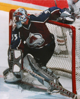 Patrick Roy Colorado Avalanche Autographed Post To Post 16x20 Photo w/ 2006 HOF Inscription