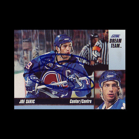 Joe Sakic Quebec Nordiques Autographed Card
