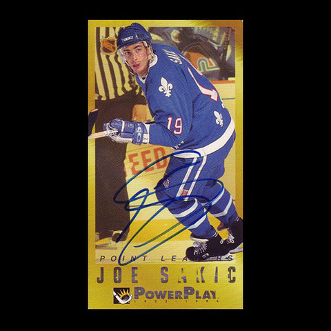 Joe Sakic Quebec Nordiques Autographed Card