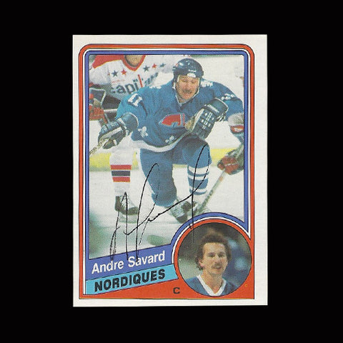 Andre Savard Quebec Nordiques Autographed Card