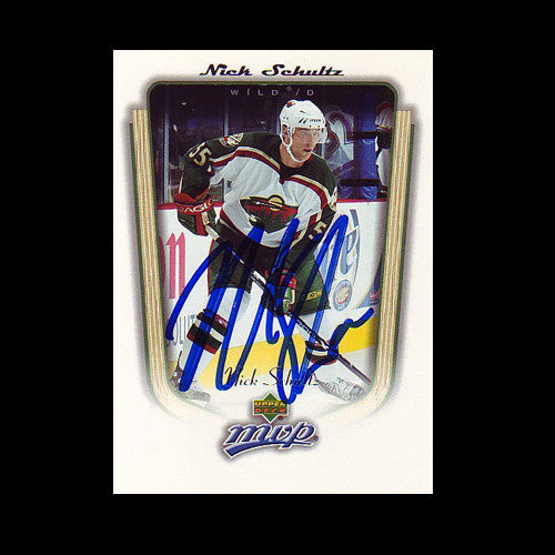 Nick Schultz Minnesota Wild Autographed Card